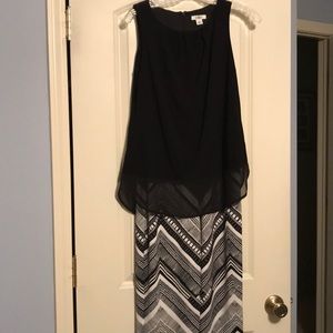 Black and White Sleeveless Jumpsuit